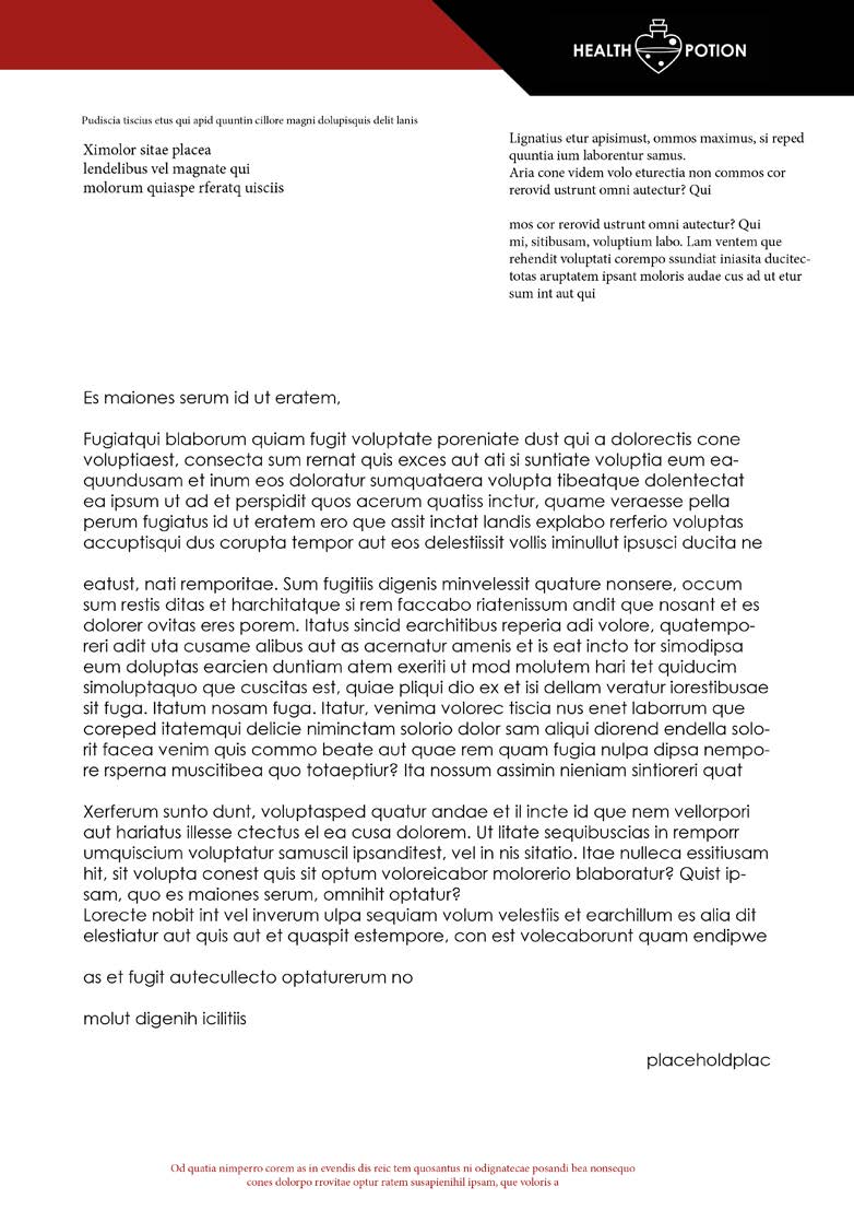 Health Potion letter original