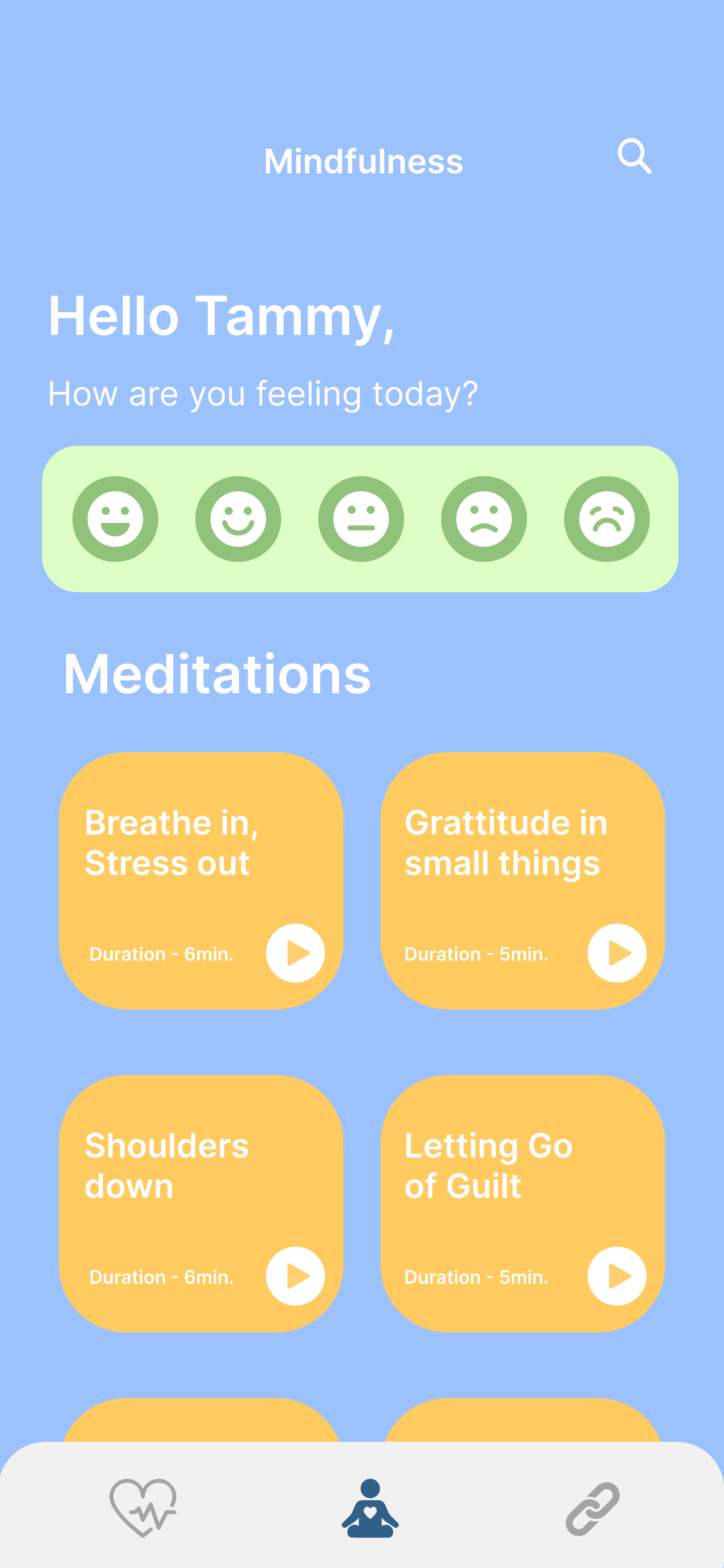 Mindfulness screen